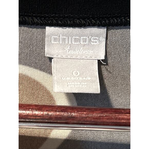 Chicos Travelers Shirt Womens Small Slinky Liquid Knit Boho Comfort Easy Wear - Picture 6 of 8